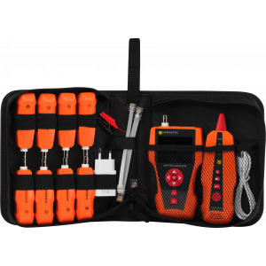 Кабельный тестер с измерением длины, трассировкой кабельных линий и определением POE, 8 ответных частей